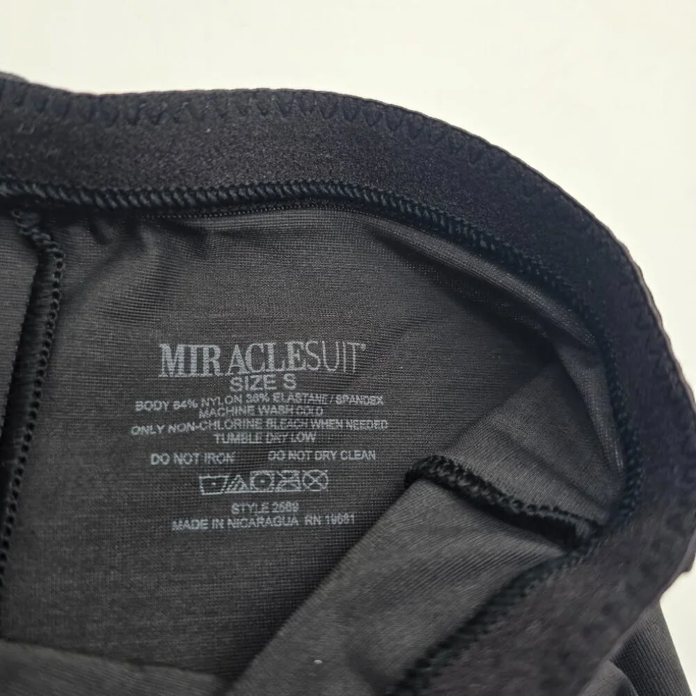 Miraclesuit Firm Control Shaping Shorts Small Black High Waist Shapewear